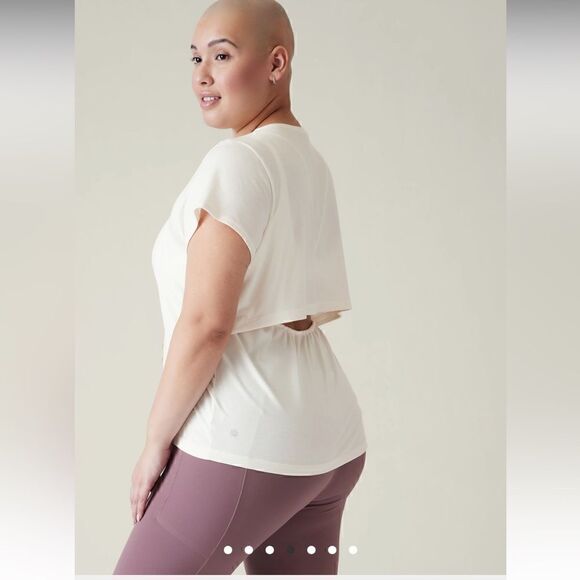 ATHLETA Air Out Cinch Tee Magnolia White 3X - Picture 1 of 10